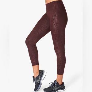 Sweaty Betty All Day maroon leggings size L EUC